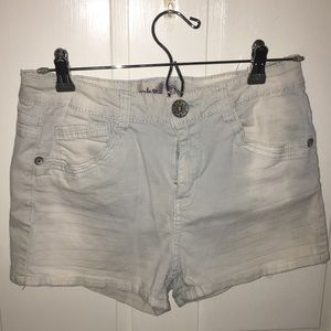 High waisted jean shorts